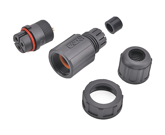 E13组装式孔型直式插头(螺纹式)}