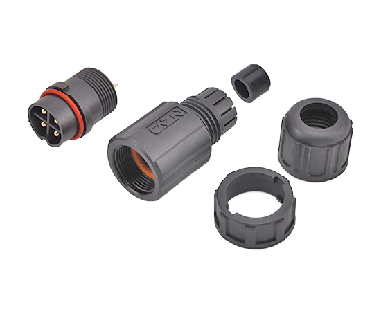 E13组装式针型直式插头(卡扣式)}